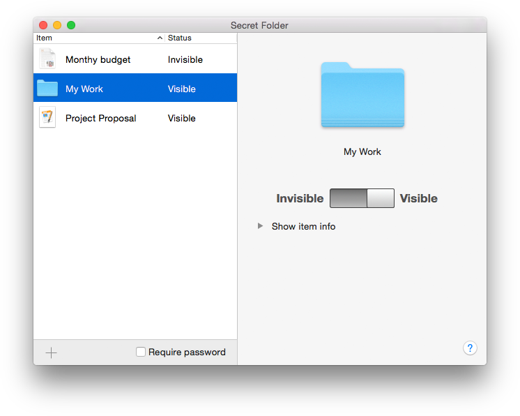 Secret Folder 11.0 破解版 文件加密隐藏软件插图 Mac软件下载